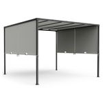 VonHaus Garden Pergola with Roof 3x3m – Sliding Double Roof, for Outdoor & Patio