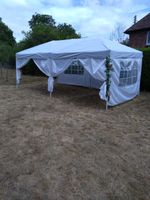 3 x 6 m Pop Up Gazebo with Sides and Windows - White