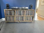 Dj Deck Vinyl Unit Desk Stand Storage Cabinet