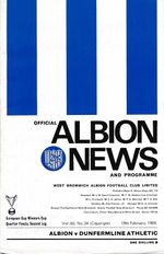 WEST BROM v Dunfermline Athletic Scotland (Cup Winners Cup) 1968/1969