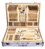 72 PIECE 18/10 STAINLESS STEEL WITH SILVER CASE SUPREME QUALITY  CUTLERY SET