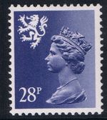 GB SG S50 MNH MINT STAMP Scotland 28p Violet-Blue Type II Regional Definitive