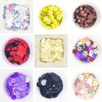 Flat Flower Star Sequins 5g Mixed Colour Loose 6mm Sew-On Sewing Wedding Craft