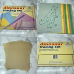 Vintage NOS Dinosaur Tracing Set- 8 A5 Dinosaur Cards & 8 Unused Tracing Papers