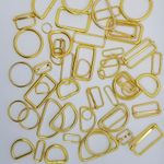 Wide Choice of Metal Gold D-Rings O-Rings Loops Slider Bars Buckles for Webbing