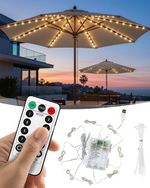 Parasol Lights Umbrella String Lights for Outdoor Patio Garden and