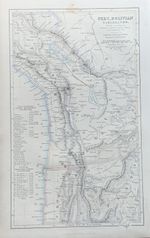 1852 Peru & Bolivia Original Antique Hand Coloured Map by G.H. Swanston