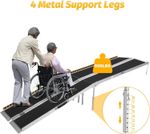 Folding Aluminum Wheelchair Ramp Portable Mobility Scooter Non-Slip 600LB 4-10ft