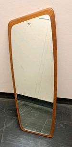 Vintage Danish Teak Mid-century wall mirror asymetrical 1950/1960's 90 x 32 cm