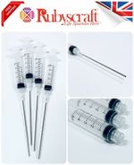 4pcs 5ml Syringes & Blunt Tip Needles for Thick Glue Ink, Glue,Craft Dispensing