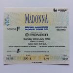 MADONNA - Blond Ambition World Tour 1990 Concert Ticket Stub Wembley Stadium