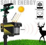 Water Spray Animal Repeller Solar Power Outdoor Garden Pest Cat Mice Deer Sensor
