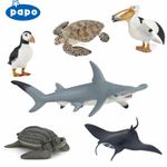 PAPO Wild Animal Kingdom OCEAN  - SHARKS, WHALES, PENGUINS ETC - Choice of 44