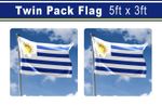 Uruguay Large Flag x2 - National World Cup Uruguayans Olympic Football Fan 5x3FT