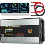 YQ Power Inverter DC24V to AC240V 3500W 7000W LCD USB Converter for Truck Lorry