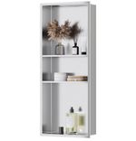 Qeke Stainless Steel Shower Niche 12" X 30", No Tile Needed Wall Niche...