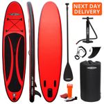 SUP Conwy - Inflatable Red SUP Stand Up Paddle Board 9'5" / 10'6" Paddle Pump