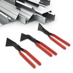 3 Pieces Sheet Metal Pliers Set Straight Hand Seamers Sheet Metal Tools 45°&90°