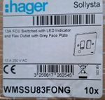 Job Lot 70 x Hager Sollysta Switched Fused Spur Flex Outlet Grey WMSSU83FONG