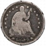 1854 USA Seated Liberty Half Dime Coin – Silver