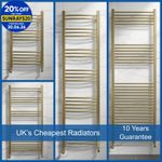 Brushed Brass Heated Towel Rail Radiator Straight Curved Rads Ladder Bathroom