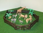 Schleich Wild Life Fencing  & 6X Schleich Zoo Animals - Lions Giraffe Zebra Lima