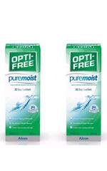 2x 300ml Opti Free Pure Moist Contact Lens Solutions NEW