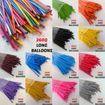 100 X Long Plain Balloons Latex Balons 260Q Twisting Modelling Long Balloons UK