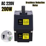 200W AC 220V Brushless Reduction Motor Large Torque Adjustable Speed 3000RPM