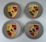 Porsche Wheel Centre Caps - 76mm - Grey