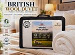 British Wool Heavyweight Duvet White Wool Fill 100% Cotton Cover Made in UK