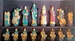 Chess Studio Anne Carlton. Crusaders Hand Painted by SAC Vintage boxed No board.
