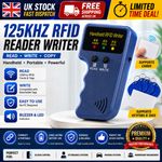 125KHz RFID Copier Reader Writer Duplicator EM4100 T5577 Key Fob Card Cloner UK