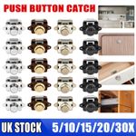 5-30PCS Push Button Cabinet Catch Lock Latch Knob Drawer Cupboard Door Campervan