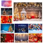 Christmas Photography Backdrop Vinyl Photo Background Xmas Tree Bell Snow Cabin