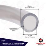 18mm PVC Tube Clear Plastic Hose/Pipe - Food Grade - Fish/Pond/Car/Aquariums/Air