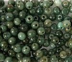 Pack of 25 Green 7mm Jade Beads for Jewellery Making (B51L)