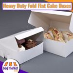 White Cake Boxes Fold Flat, Wedding, Pastry, Dessert, Birthday, Cupcake, Card