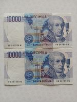 Italy 10000 Lire 1984 Banknotes X2 with consecutive serial numbers - Lot IT10K2