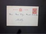 GB Postal Stationery STO KGV 1d carmine Postcard with stop size f Used H&B CS51