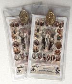 Mysteries of The Rosary     Prayer Card & Medal     PACK OF THREE