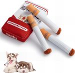 Funny Cigarette Interactive Dog Toy,Soft Plush Squeaky Toy for Small Medium Dogs