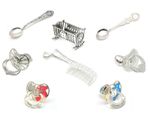 925 sterling silver dummy spoon comb cradle Christening Gift Laser Engraving BOX