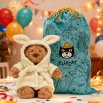 Jellycat Lovely Bartholomew Bear Bathrobe plush doll Brand New With Tag Dust Bag