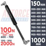 UNIVERSAL GAS STRUT HEAVY LID SUPPORT 150MM-1000MM  100N-2000N BALL JOINT HEAD
