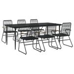 Garden Dining Set Outdoor Table and Chairs Patio Lounge Set PVC Rattan vidaXL