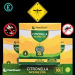 Citronella Incense Coils 10 Pack Mosquito Insect Repellent Outdoor With Stand