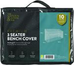 Gardman Premium 3 Seater Bench Cover 1.5m 5ft Green 210x110cm Weather Resistant