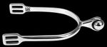SMOOTH ROLLER BALL SPURS FOR HORSES - 30MM NECK HORSE SOFT TOD BALL SPURS POLISH