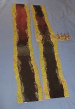 28mm RIVER SET 6 x  30cm LENGTHS  OF  RIVER INCLUDING FORD CROSSING SET 25